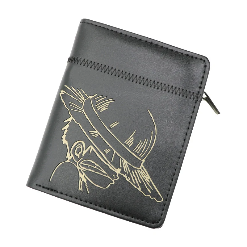 

Anime Pirates King Zipper Wallet Black Short Cion Purse