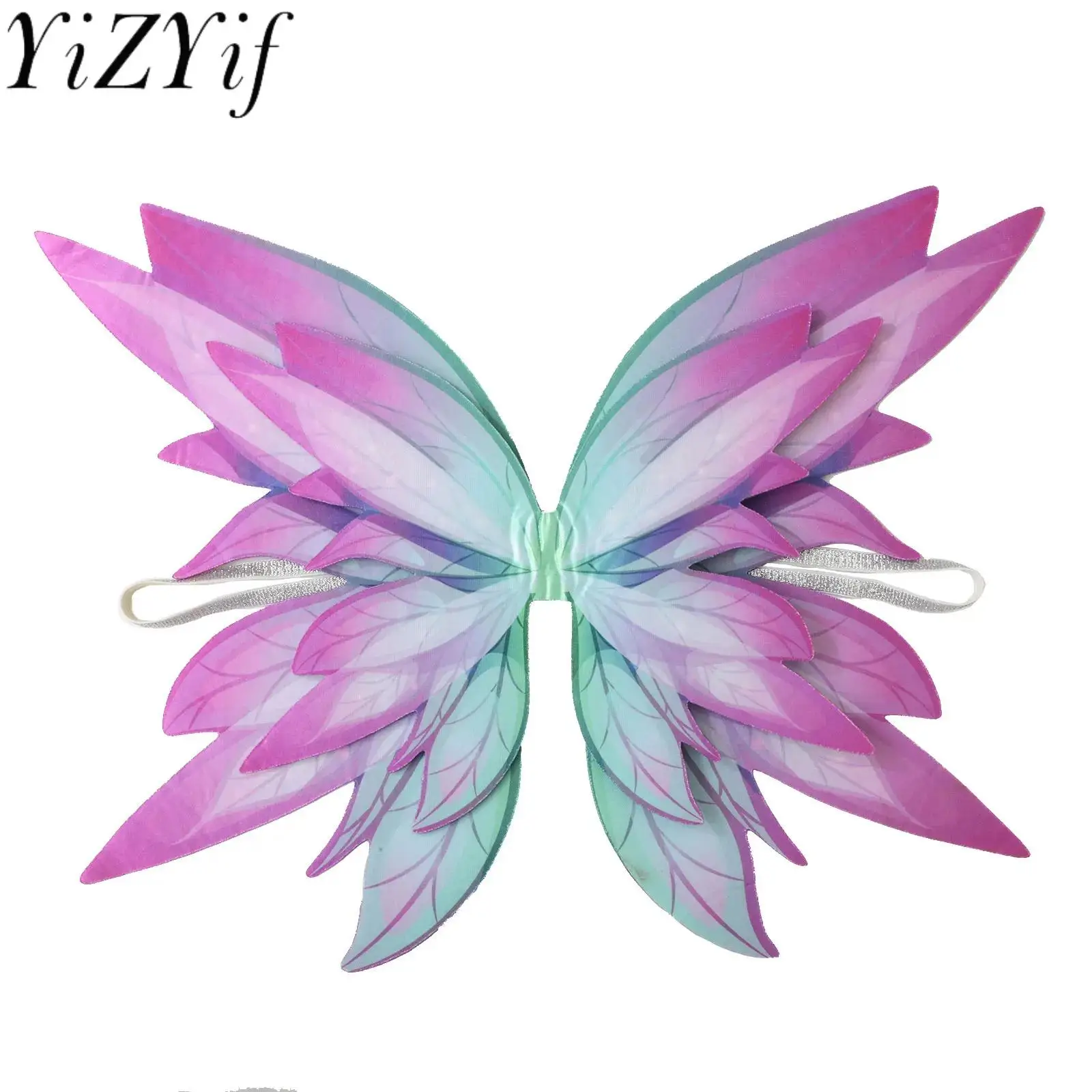 Принцесса Фея Градиентные Крылья Бабочка Эльфа Детское Платье на Хэллоуин