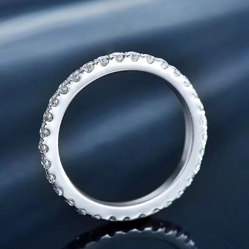 

Classic custom 925 silver Eternity ring Simulated Diamond Rings party Deputy ring Tail ring Wedding Anniversary Ring Jewelry