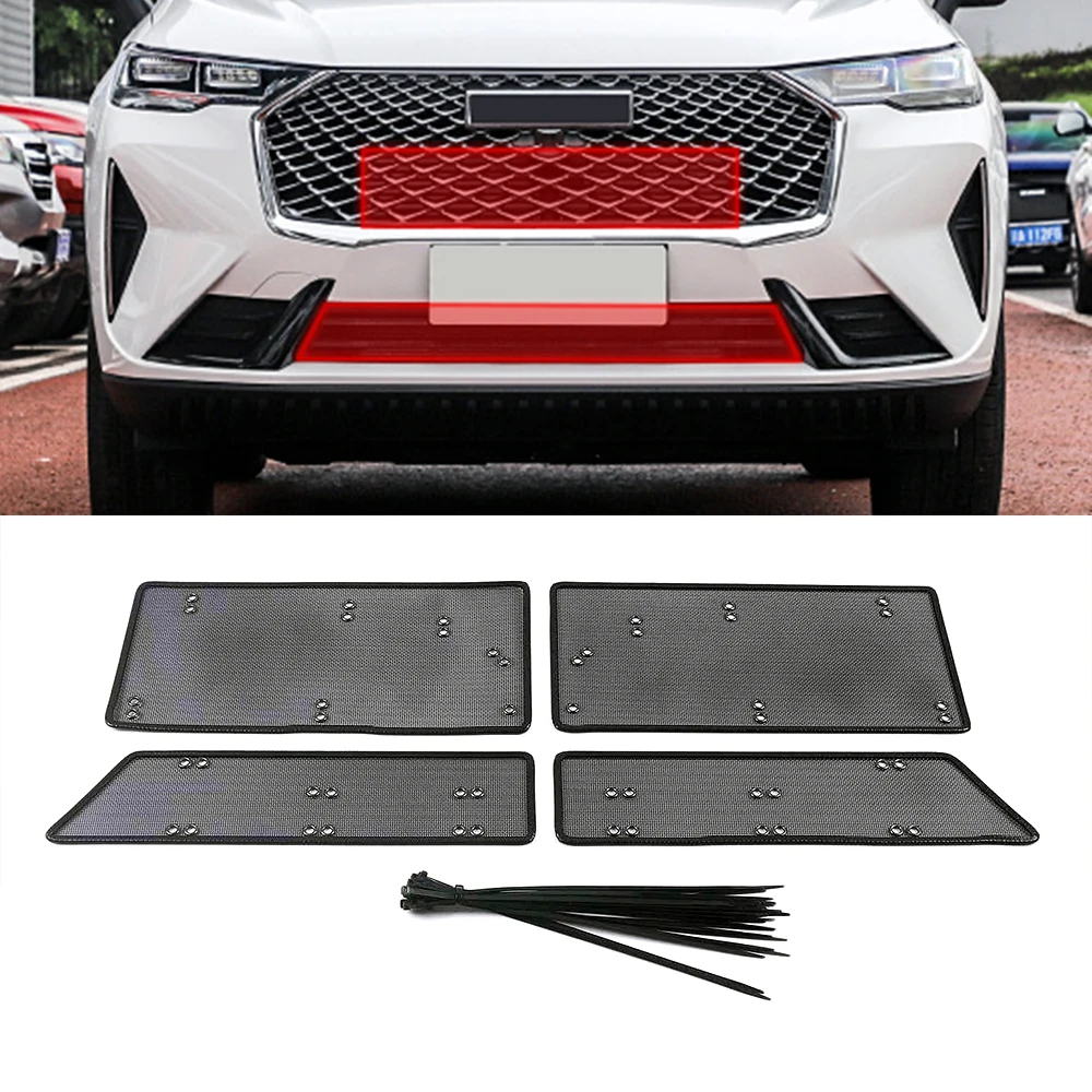 

For Haval H6 3rd Gen 2021 2022 Front Middle Grille Insect Net Radiator Condenser Protective Cover Anti-Mosquito Dust Accessories