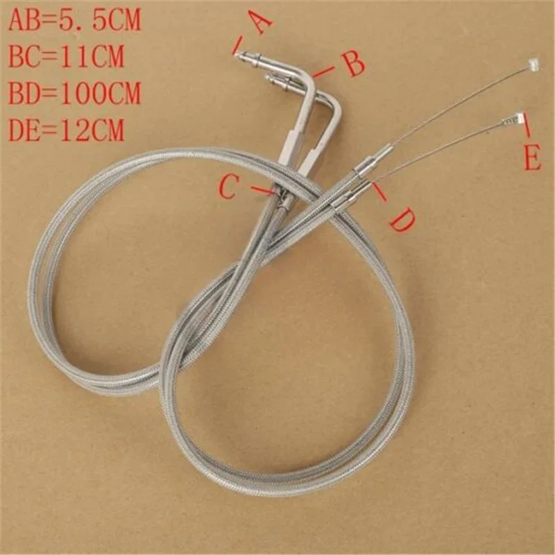 Детали для мотоцикла 39 дюймов 100 см трос дроссельной заслонки из нержавеющей