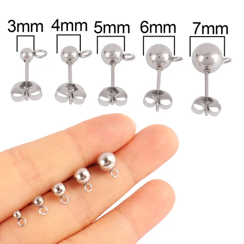 Основы для сережек из нержавеющей стали HXD, 20 шт