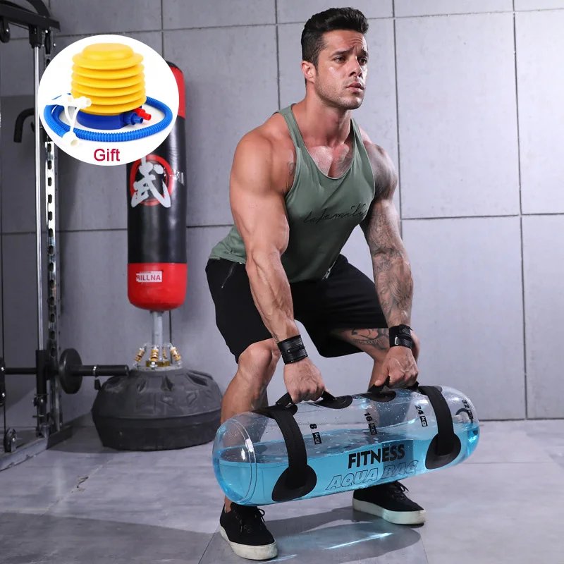 

Bodybuilding Exercise Fitness Water Core Training Workout Crossfit Bag Power Weightlifting Home Aqua Water Bags Sandbag Tool Gym