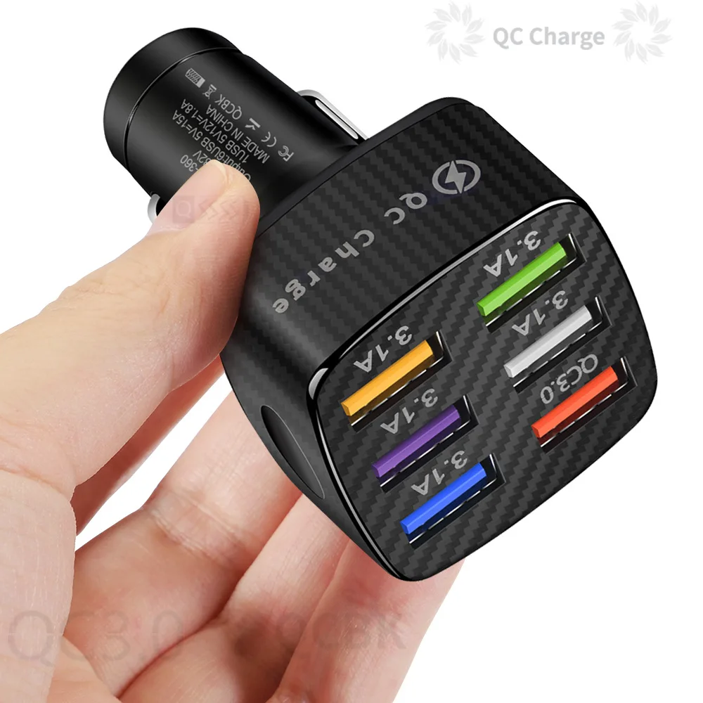 

3 Poorten Usb Car Charger Quick Charge 3.0 Snelle Auto Sigarettenaansteker Voor Samsung Huawei Xiaomi Iphone Autolader qc 3.0