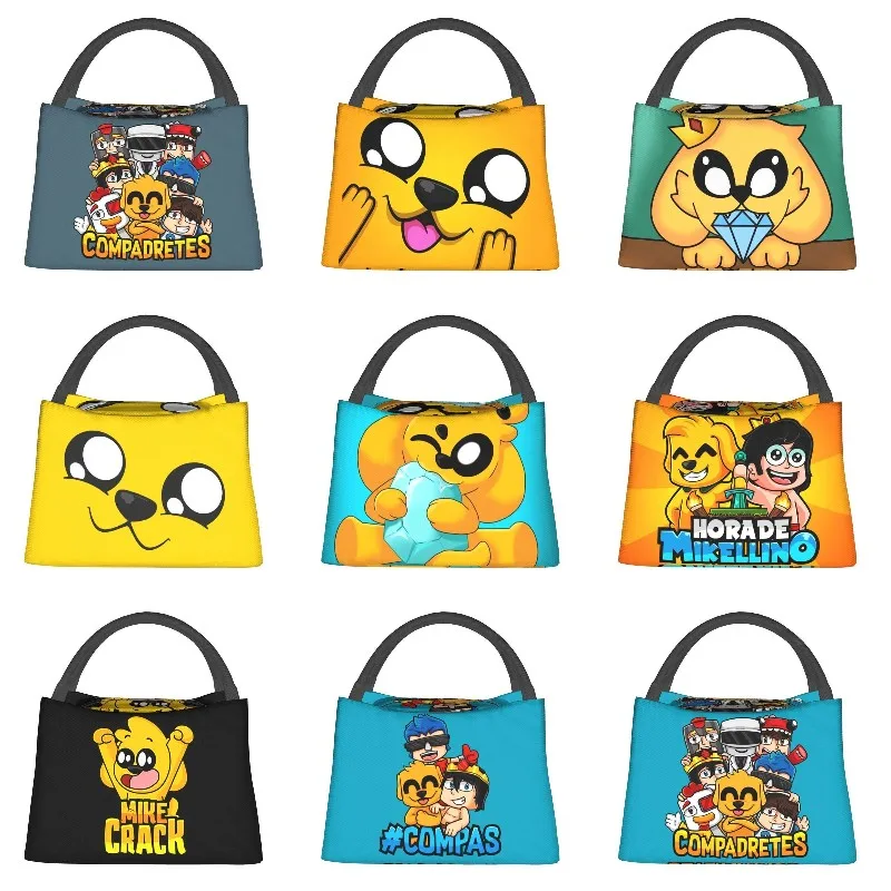 

Mikecrack Compadretes Insulated Lunch Bag for School Office Perrito Cartoon Anime Waterproof Cooler Thermal Lunch Box Women