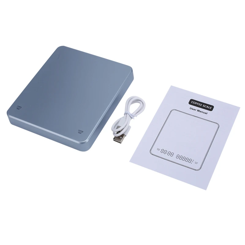 

HLZS-Precision Electronic Scale LED Display Built-In Auto Timer Pour Over Espresso Smart Coffee Scale Kitchen Scales 3Kg