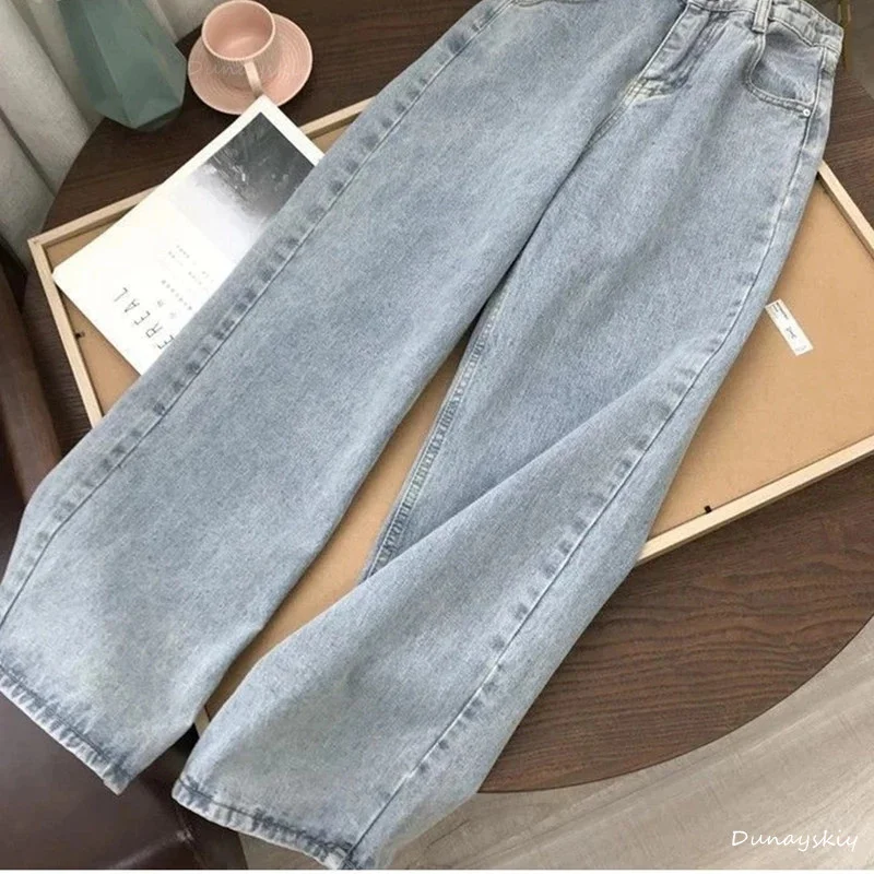 

Streetwear High Waist Women Fashion Jeans Woman Girl Women Wide Leg Pants Female Jean Femme Denim Bagge Mom Jeans