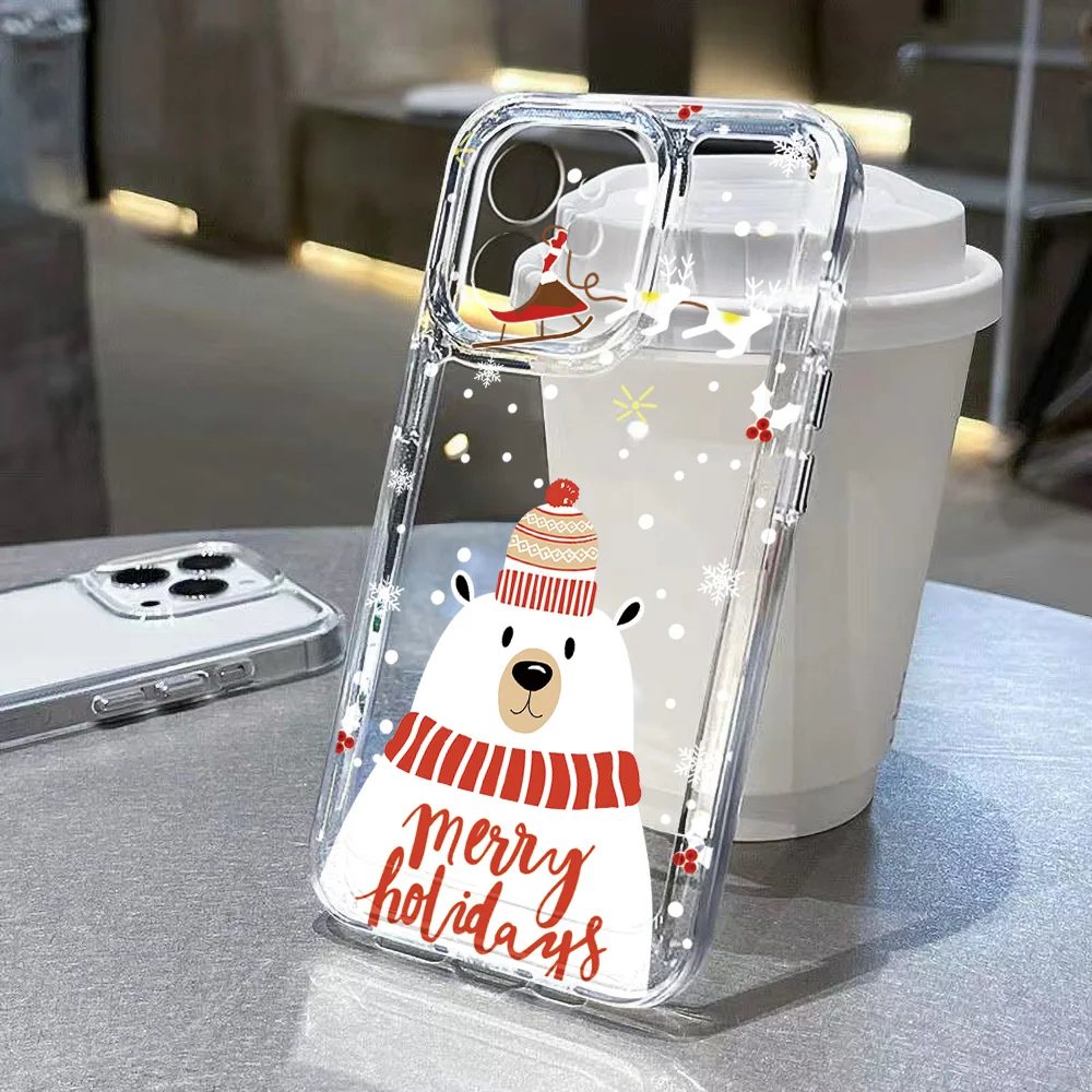 Чехол для телефона Снежный лось с Рождеством iPhone 16 15 Pro 13 11 12 14 Max XR XS X 7 8 Plus SE