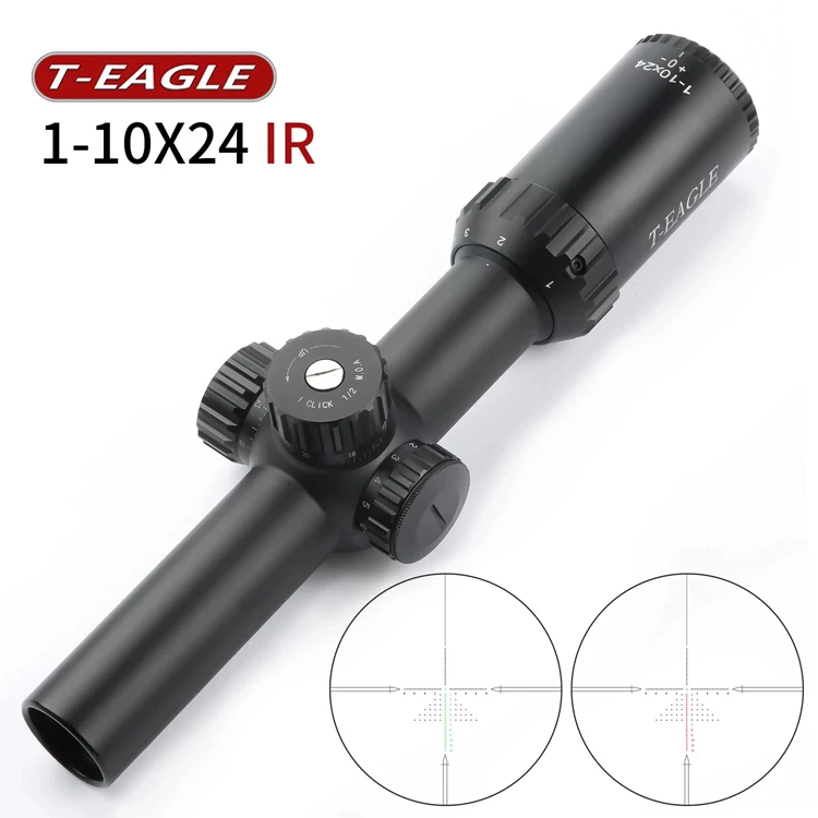 

1-10X24 Tactical Hunting Optics Sight Scopes Airsoftsports Red Point Sight