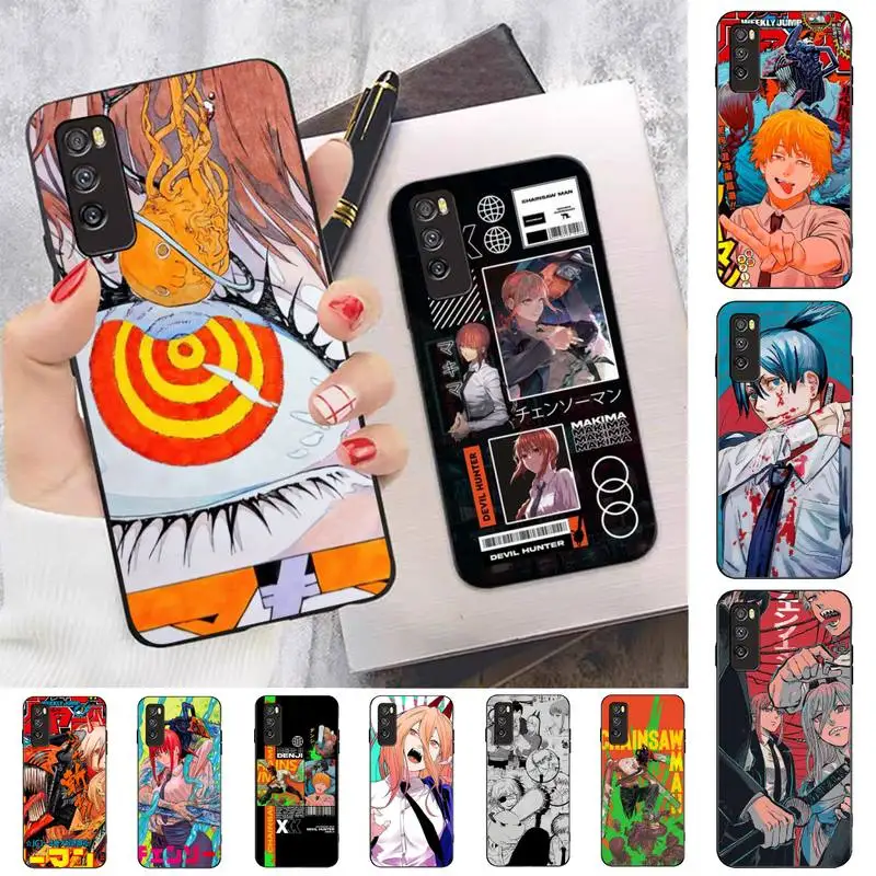 

Japan Cartoon Anime Chainsaw Man Phone Case for Huawei Y 6 9 7 5 8s prime 2019 2018 enjoy 7 plus