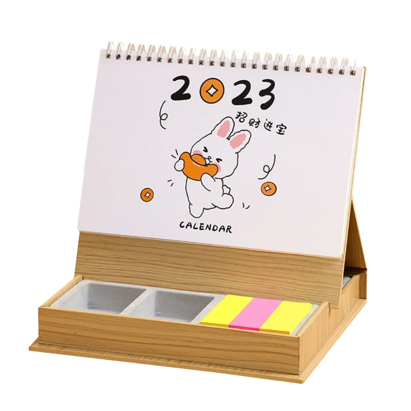 

Multi-functional Office Desk Organizer and Calendar Planner with Sticky Page Marker for Women Men Monthly Planning