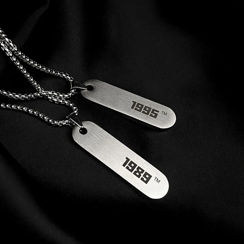 

Personalize Year Number Necklaces for Women Men Birth Special Date Stainless Steel Chain Memorable Anniversary Jewelry Gift