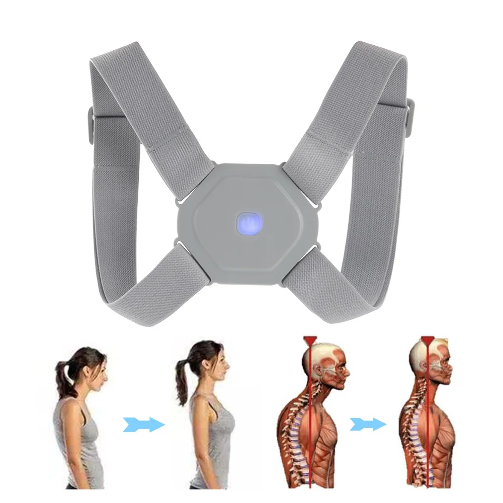 

Electric Posture Corrector Back Brace Spine Stretcher Lumbar Vibration Massager Spine Deck Backbelt Support USB Rechargeable