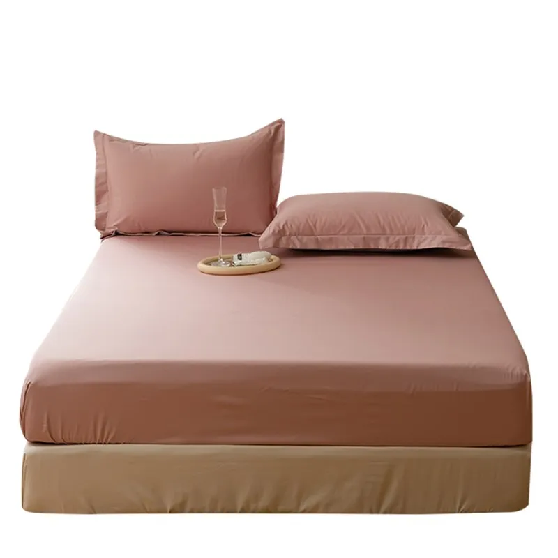 Осенне-зимнее простое хлопковое однотонное простыня Sle 00. Простыня на одинарной