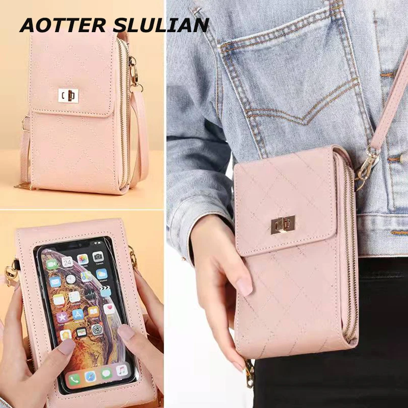 

Shoulder Wallet Women's Multifunctional Money Clips Phone Card Pocket Bags Zipper Designer Purse Ladies Mini Messenger Handbags