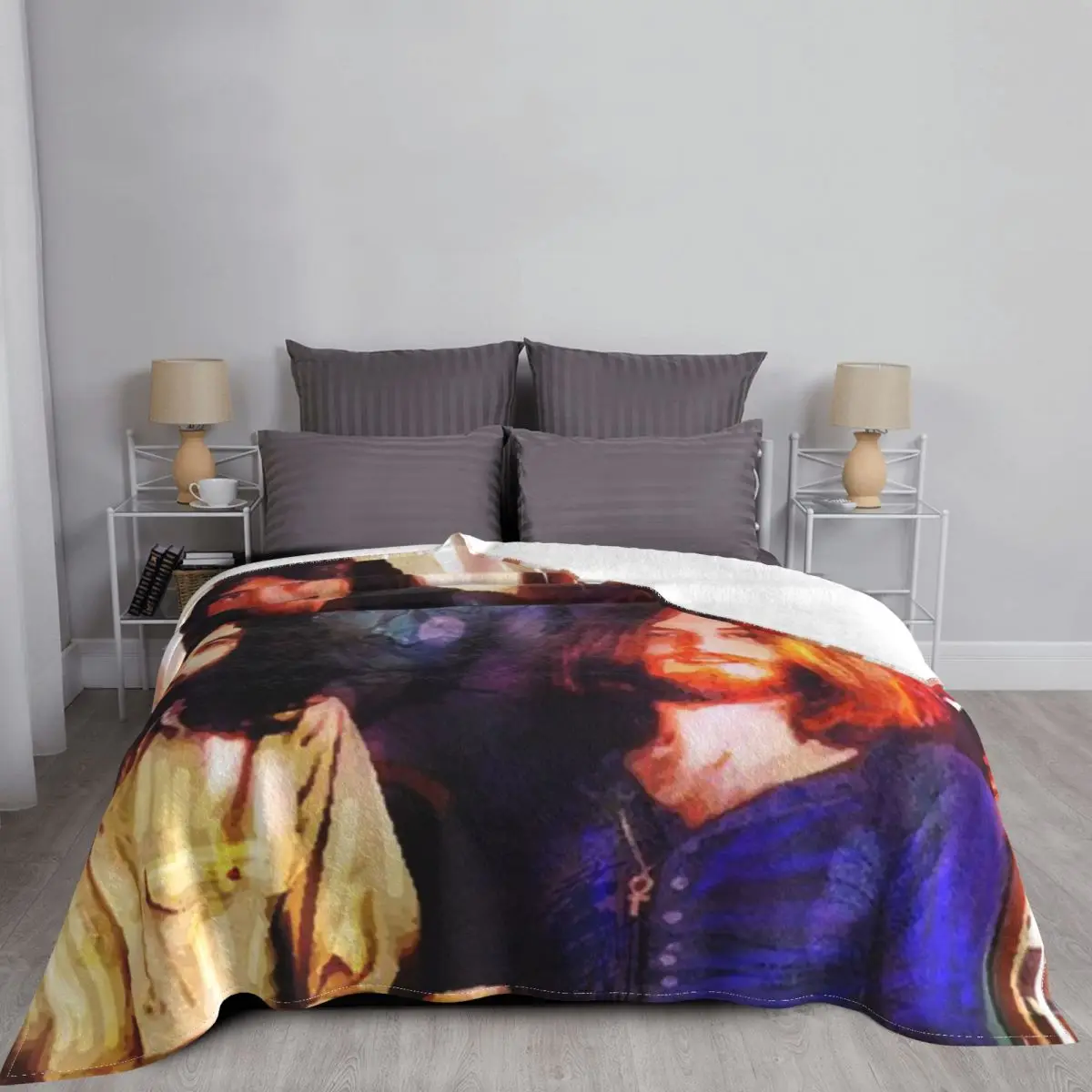 L3d Zepelin Retro Classic Ультрамягкое одеяло из микрофлиса