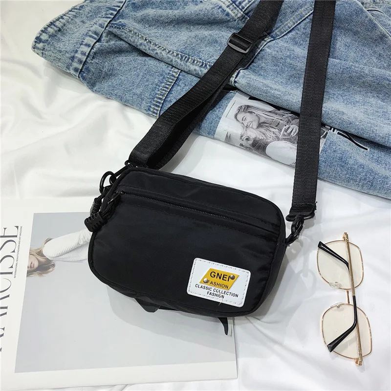 

Unisex Crossbody Bag Oxford Cloth Diagonal Shoulder Bags Black Satchels Leisure Trend Square Sling Handbags For Boys And Girls