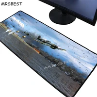 mrgbest aircraft large gaming l lockedge mouse pad non slip rubber for laptop computer desk keyboard mat for csgo dota gamer