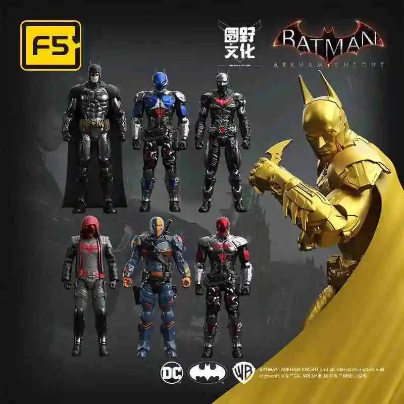 F5 ROUNDD CULTURE Batman: Arkham Knight Deathstroke Red Hood Аниме Фигурка Слепая коробка Сборка Подвижная