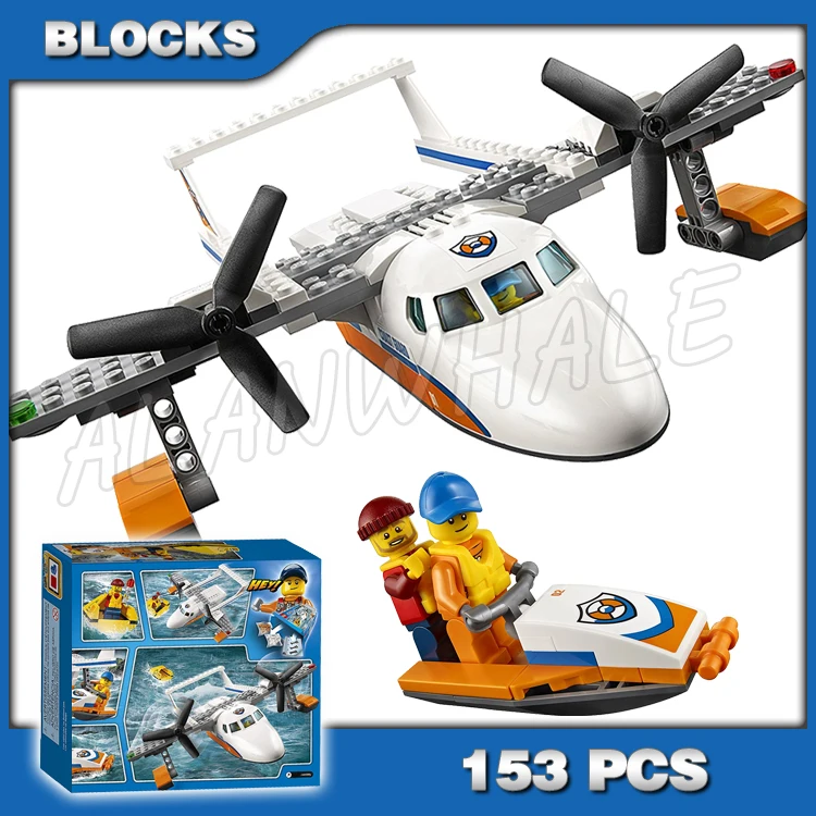 

153pcs Urban Coast Guard Sea Rescue Plane Raft Water Scooter 10751 Building Blocks Toy Bricks Compatible with Model