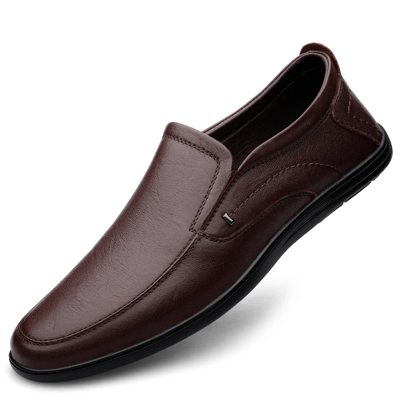 

All Season Leather Slip on Men's Dress Shoes Trendy Busines Men's Casual Leather Shoes Outdoor Driving Men's Loafers Shoes
