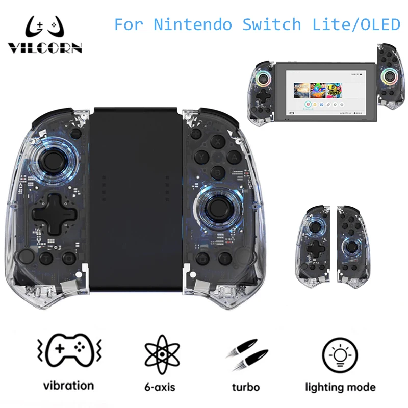 Беспроводной джойстик VILCORN контроллер совместим с Nintendo Switch Lite/OLED Joysticks Con 6-осевым
