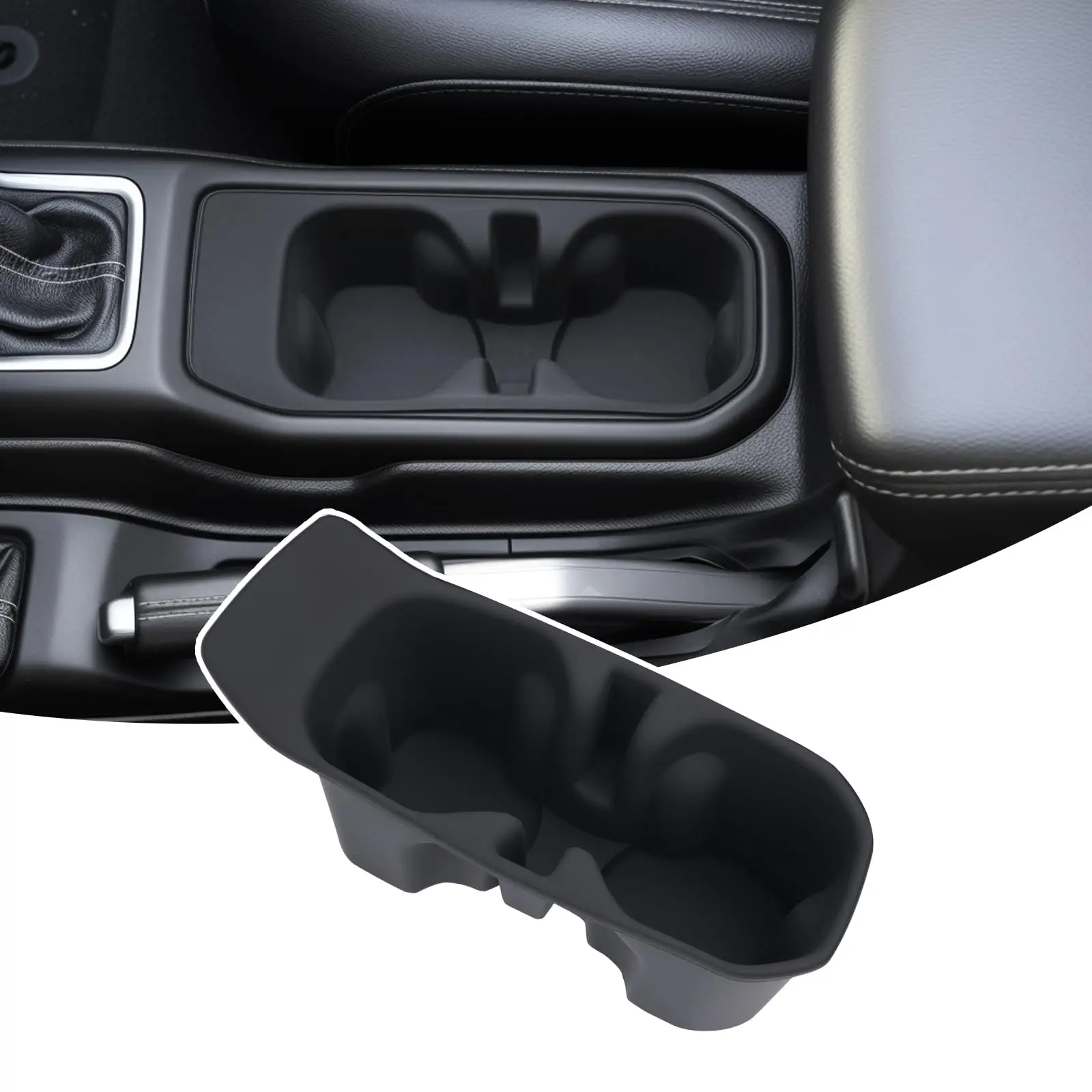 

Вставки-подставки для подстаканников для Jeep Wrangler JL JLU 4XE и Gladiator JT 2018-2025, коврик-накладка для центрального подстаканника