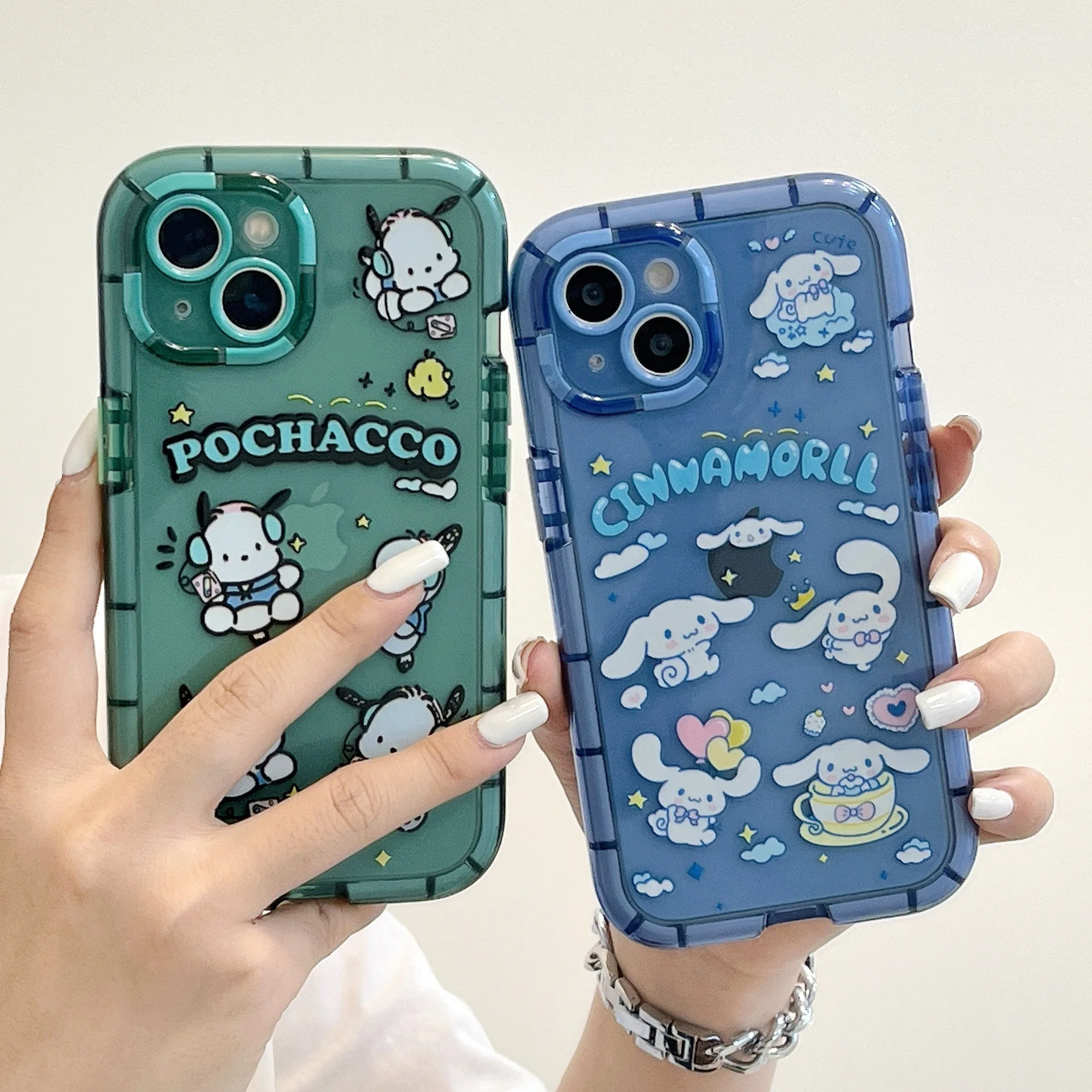 

Kawaii Cinnamoroll Pachacco Sanrio Glow In The Dark Cartoon Cute Animal Apple 11 for Iphone 12/13Pro Max Case Xs Max Fall Proof