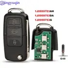 Оболочка для ключа jingyuqin, 433 МГц, ID48, для VW, Volkswagen, Golf, Passat, Polo, Jetta, Touran, Bora, Sharan, 1K0959753G, 1J0959753DA, 1J0959753AH