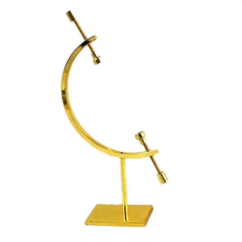 

Globe Crystal Ball Stand Glass Ball Display Stand Metal Gold Decorative Ornaments Crafts(M)