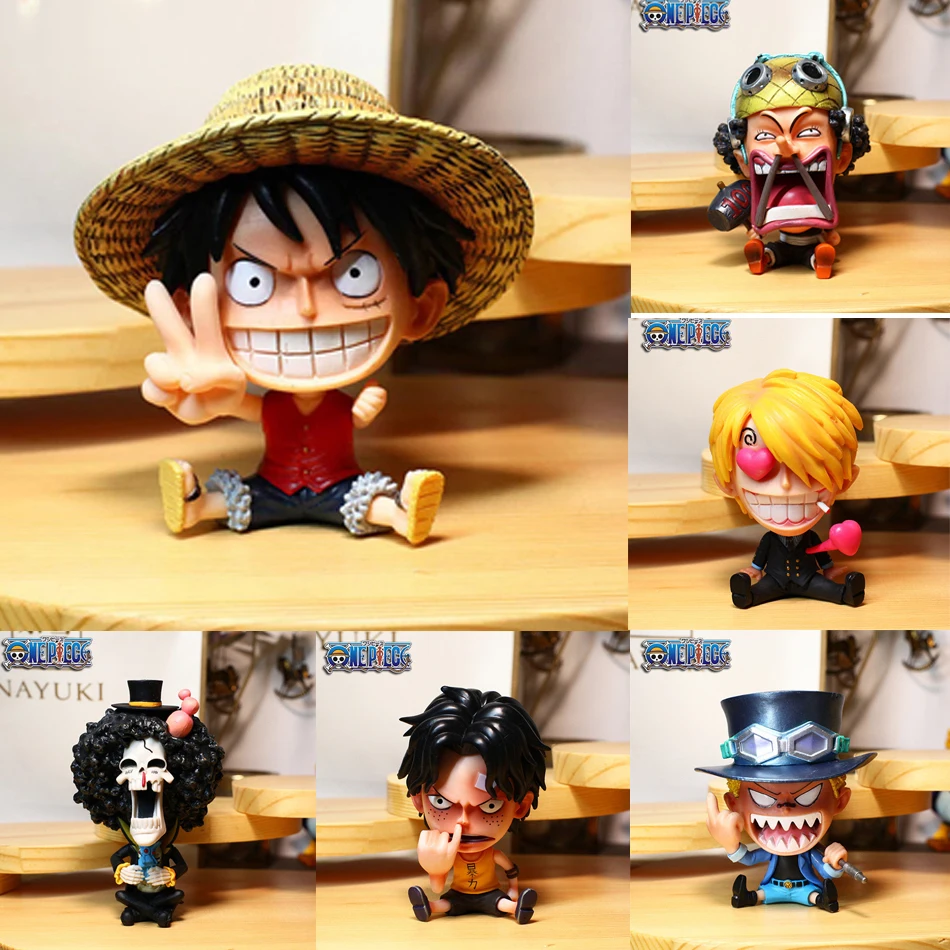 

8cm Anime One Piece Devil Fruit Users Buggy Crocodile Shanks Straw Hat Luffy Action Figure PVC Model Doll Toys Kids Gifts