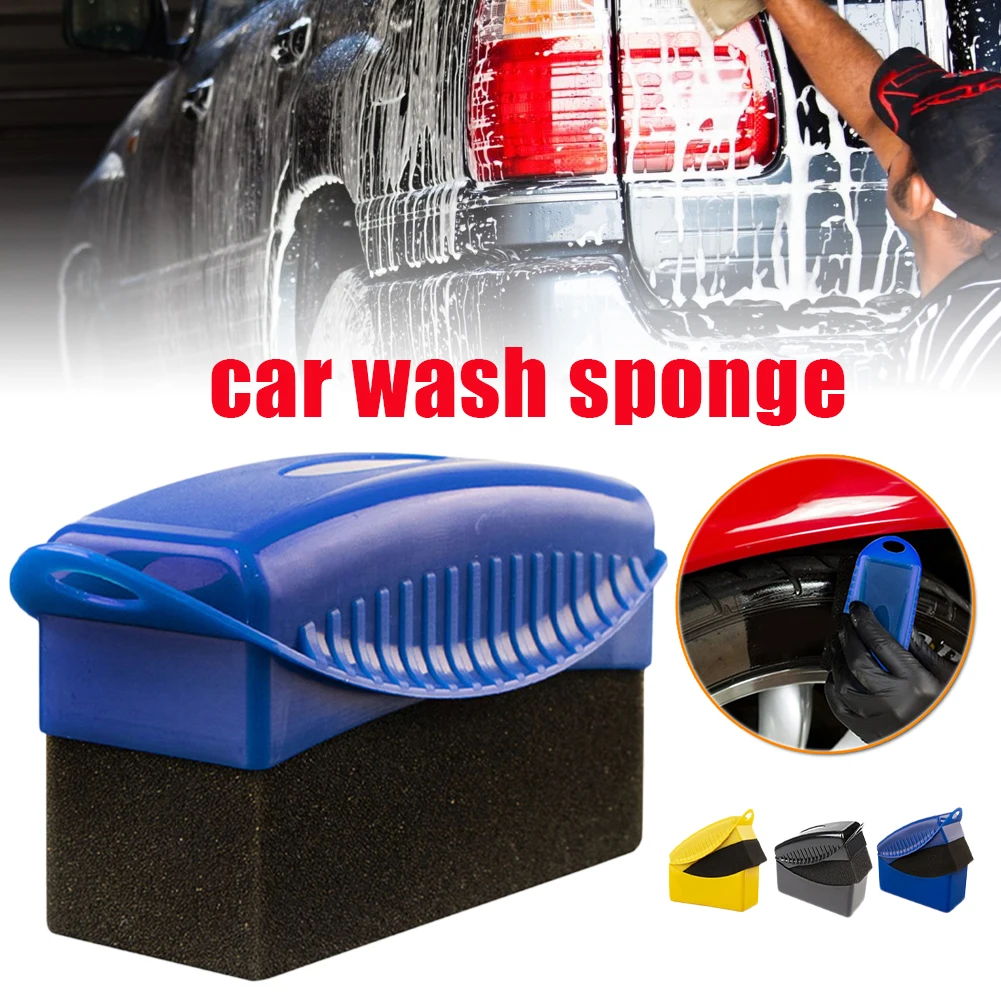 

1Pcs Universal Car Wash Wheel Brush Polishing Waxing Sponge Brush ABS Plastics Washing Cleaning Wheel Tire Brush Sponge Brush