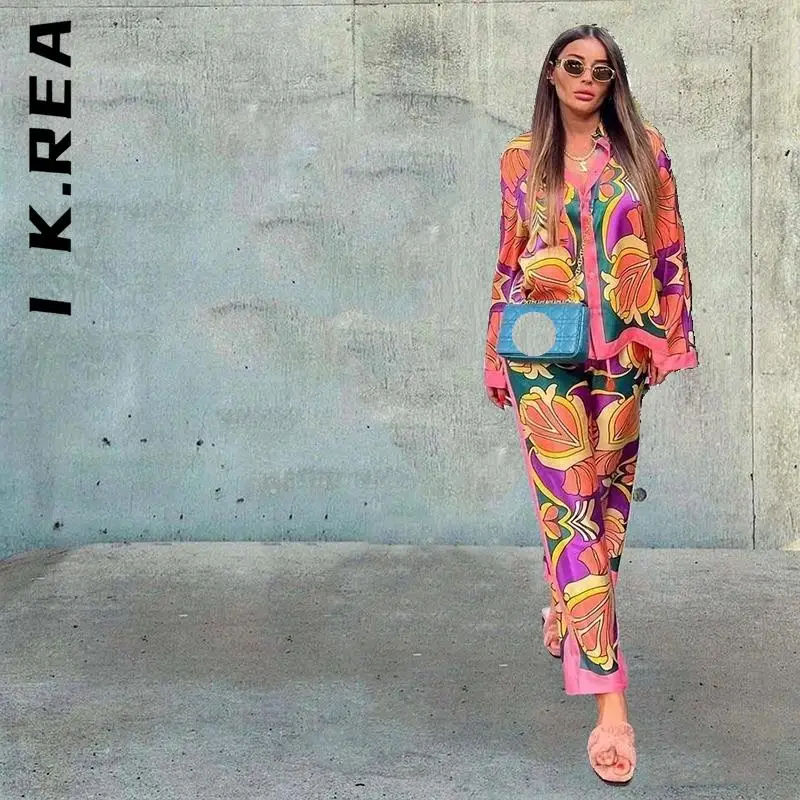 

I K.Rea Women Set New Casual Long Pants Soft 2 Piece Set Long Sleeve Women's Sports Pants Elegant Female Women's Tracksuit Set