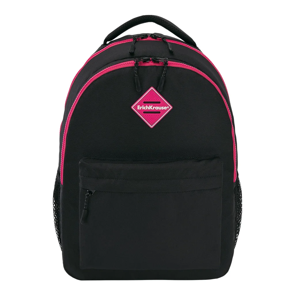 Ученический рюкзак ErichKrause EasyLine с двумя отделениями 20L BlackPink (в пакете по 1шт.) (48611) -