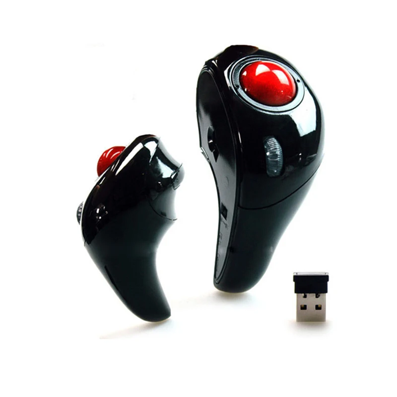 

2.4GHz Vertical Trackball Mouse Wireless Ergonomic Thumb-Controlled Mause 10M Handheld 1600 DPI Track Ball Mice