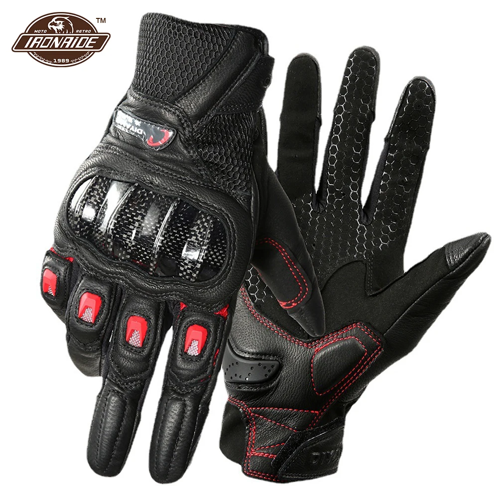 

New Motorcycle Gloves Summer Full Finger Glove Off-road Motorcycle Accessories for Men Anti-fall Outdoor Riding Glove Breathable