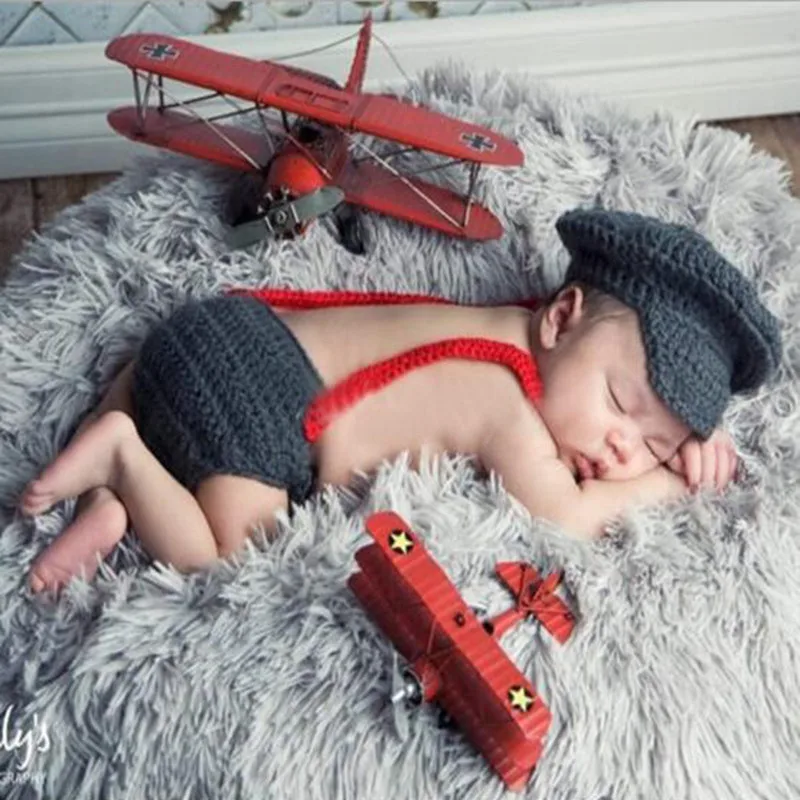 

Baby Photo Props Photography Boy Knitted Crochet Newborn Photography Props Baby Accessories Baby Boy Clothes 0 to 3 months