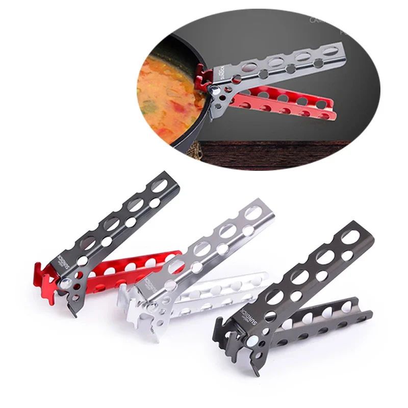 

Outdoor Handle Holder Clip Camping Cookware Anti-Scald Pot Pan Bowl Gripper Handle Holder Clip Clamps Camping Supplies