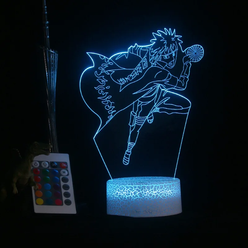 TAKARA TOMY Naruto Uchiha Itachi Ki Kakashi 3D ночник светодиодный светсветильник льник 7/16 цветов