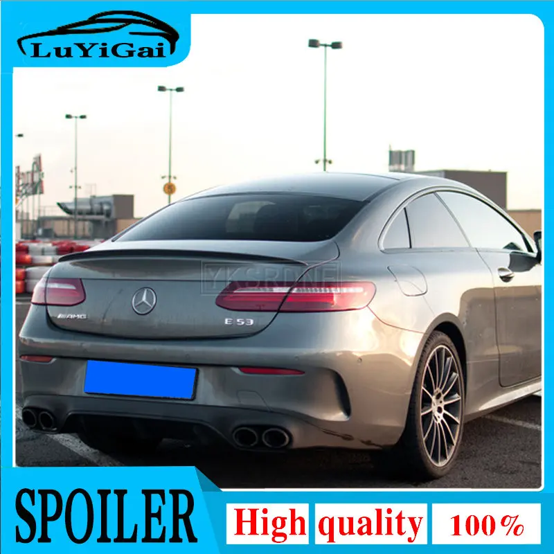 

am g Style For Mercedes W238 spoiler E Class Coupe E250 E400 E500 E550 2-Door Carbon Color Rear Trunk Spoiler Wing 2015-2018
