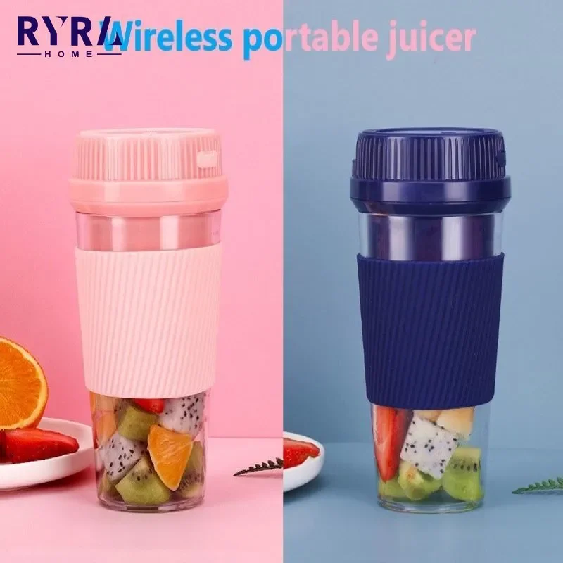 

In 1 Portable Juicer Cup Mini 300ml Fresh Juice Mixer Automatic Smoothie Blender Kitchen Fresh Juice Machine Bottle