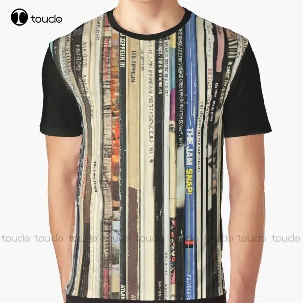 Classic Rock Vinyl Records Graphic T-Shirt Mens Tshirt Digital Printing Tee Shirts Christmas Gift New Popular Xxs-5Xl Streetwear