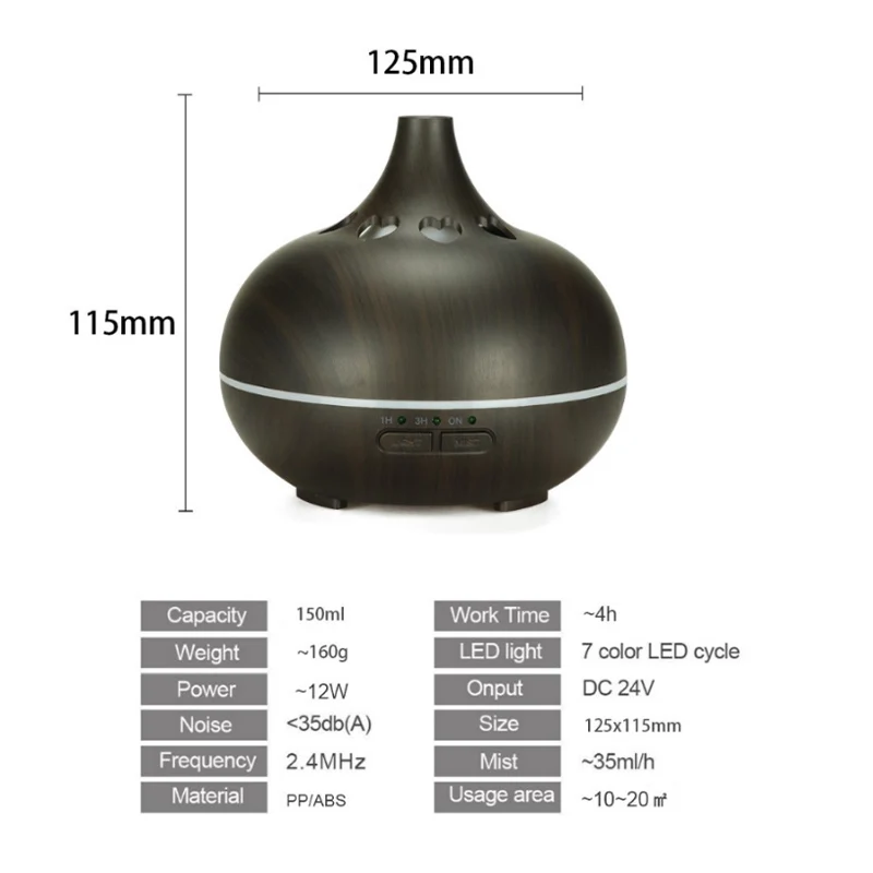 Электрический аромадиффузор 550 мл диффузор эфирных масел увлажнитель воздуха