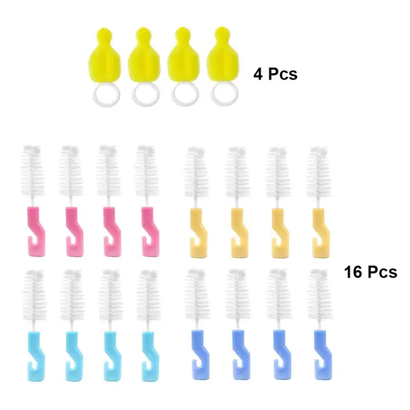 

20PCS Portable Baby Bottle Teat Brushes Durable Cleaning Brushes Pacifier Cleaning Brushes for Baby Home Outdoor (Sponge,