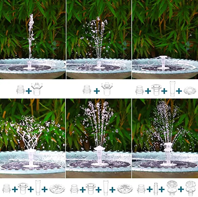 AISITIN 6 5 Вт Солнечный водяной фонтан для птиц солнечный цветной плавающий