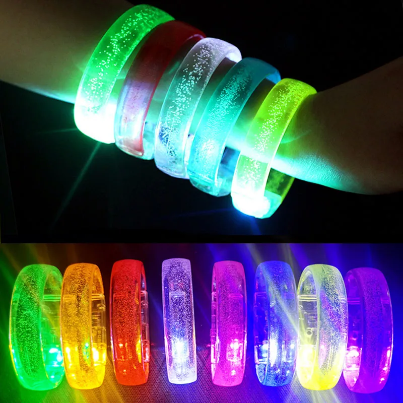 

20pcs LED Bracelets Glow In The Dark Light up Party Supplies for Kids Adults Flashing Toy Concerts Birthday Carnival Festivals