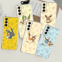clear case for samsung galaxy s22 s20 fe s21 s10 s9 plus note 20 ultra 10 lite transparent phone shell anime pokemon eevee