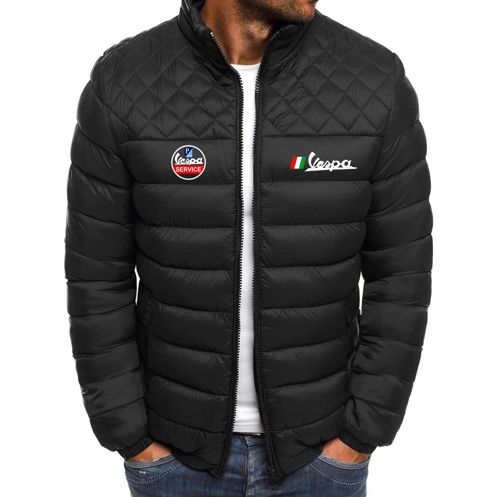 

2022 Winter New Vespa Printed Custom Made Solid Color Men Down Jacket Cotton Warm Thicken Comfortable Man Down Jackets Tops Coat