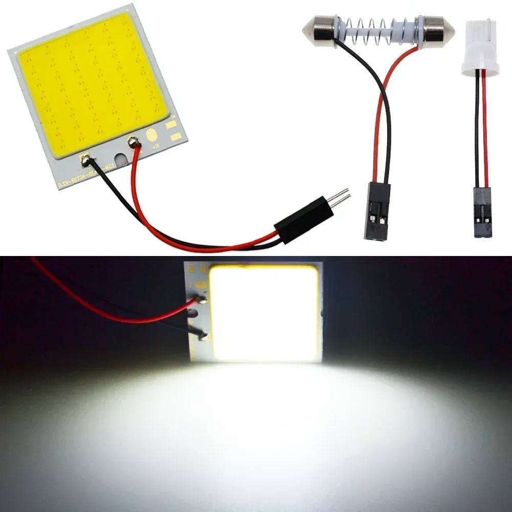 

1 шт. T10 W5W Авто внутренний купольный светильник для чтения 24SMD 36SMD 48SMD Cob Автомобильный гирлянда, номерная панель, дверная светодиодная лампа багажника, габаритность 12 В