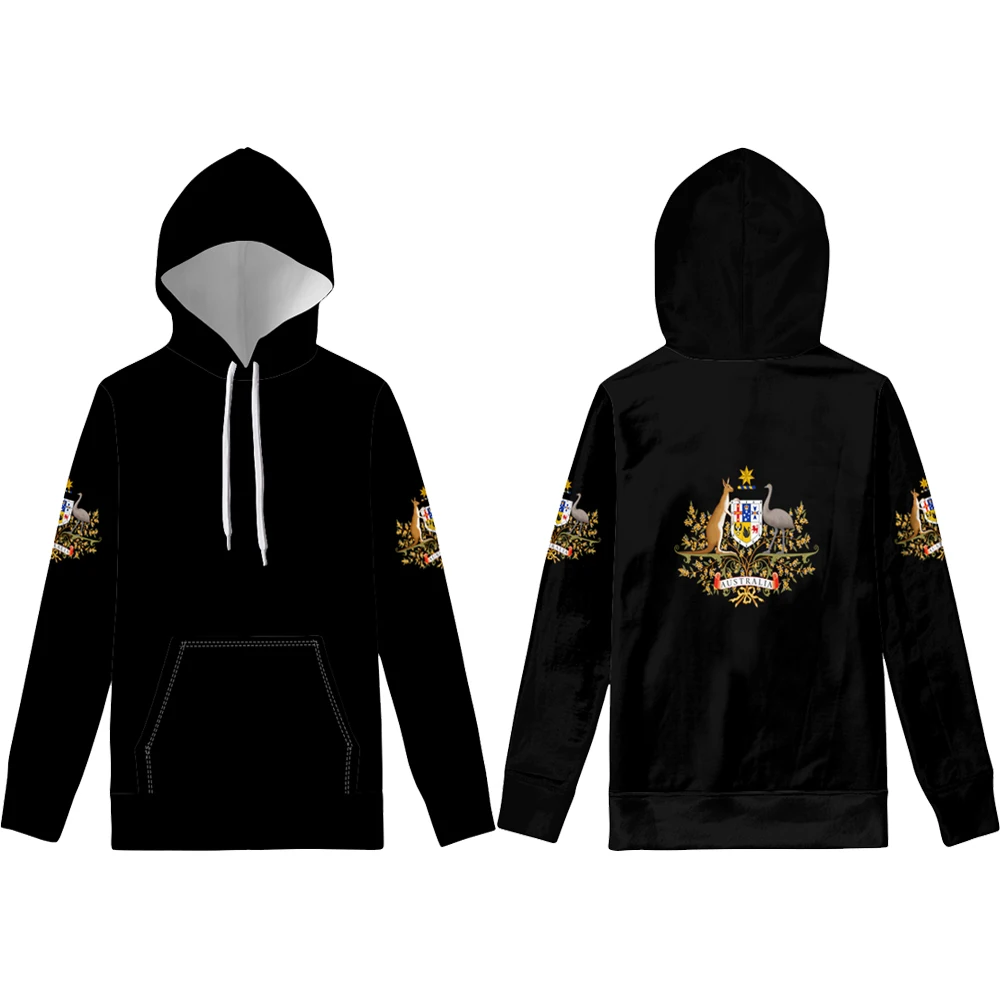 Австралийский пуловер изготовленный на заказ с номером имени Модный черный